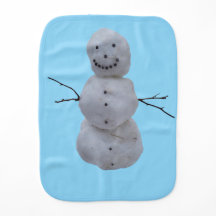Baby Burp Cloth - Snowman