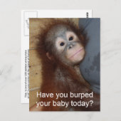 Baby Burp Postkarte (Vorne/Hinten)