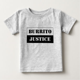 Baby Burritogerechtigkeit (Schwarzes auf hellem T-shirt