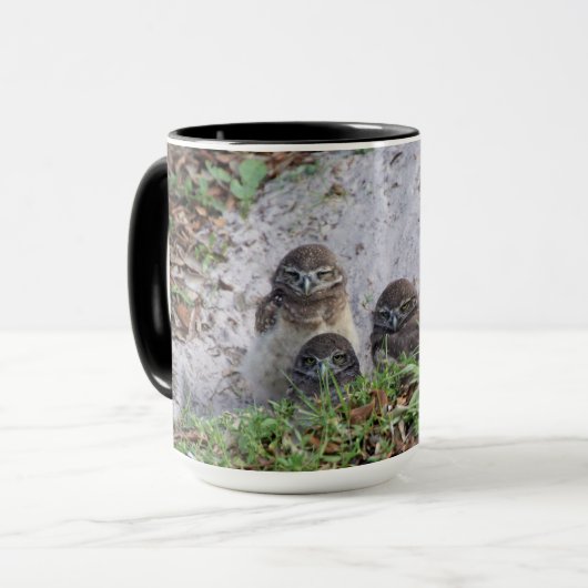 Baby Burrowing Owl Tasse (Vorderseite Links)