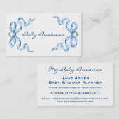 Baby Business Blue Bows Business Cards Visitenkarte (Vorne/Hinten)