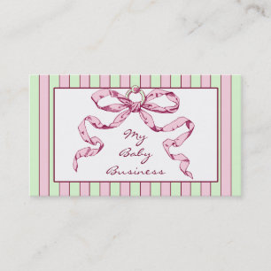 Baby Business Strips und Bow Business Cards Visitenkarte