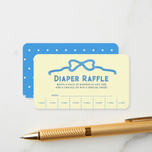 Baby Butter Bow Baby Shower Windel-Raffle-Ticket Begleitkarte