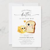 Baby Butter Yellow Baby Dusche Einladung (Vorderseite)
