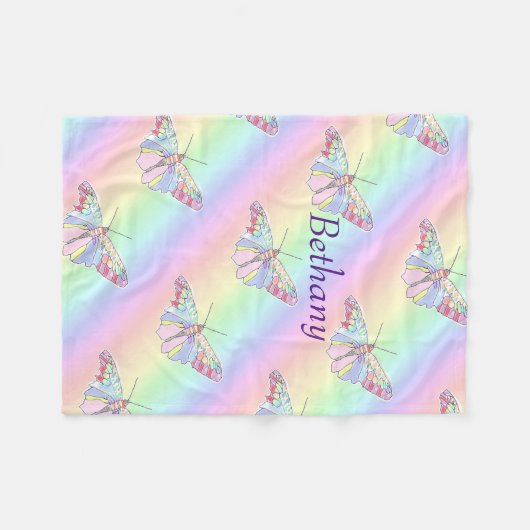 Baby Butterflies Fleecedecke (Vorderseite (Horizontal))