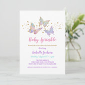 Baby Butterfly Invite Einladung (Stehend Vorderseite)