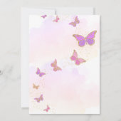 Baby Butterfly On The Way Baby Shower Einladung (Rückseite)