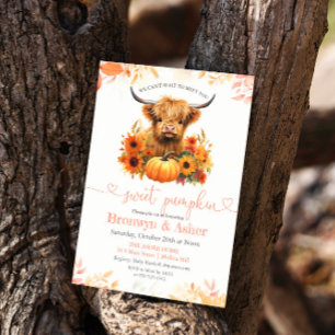 Baby Calf Cow Pumpkin Baby Dusche Einladung