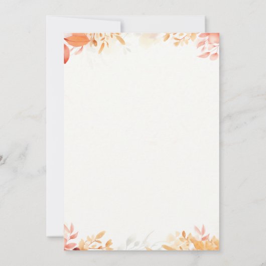 Baby Calf Cow Pumpkin Baby Dusche Einladung (Rückseite)