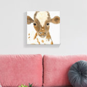 Baby Calf Leinwanddruck (Insitu (Wohnzimmer))
