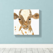 Baby Calf Leinwanddruck (Insitu (Holzboden))