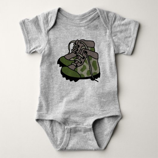 Baby Camouflage Boots Baby Strampler (Vorderseite)