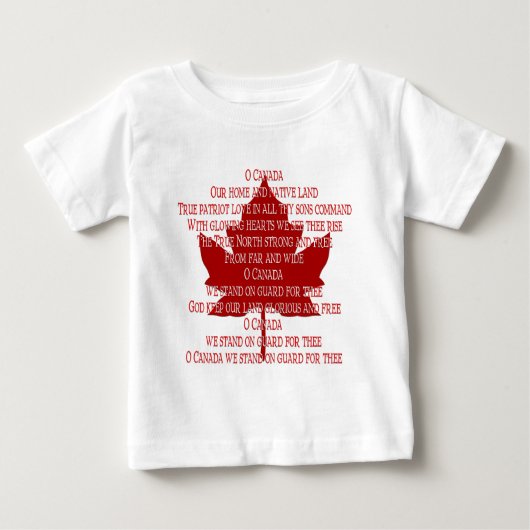 Baby Canada Anthem Shirt Souvenir Canada T-Shirt (Vorderseite)