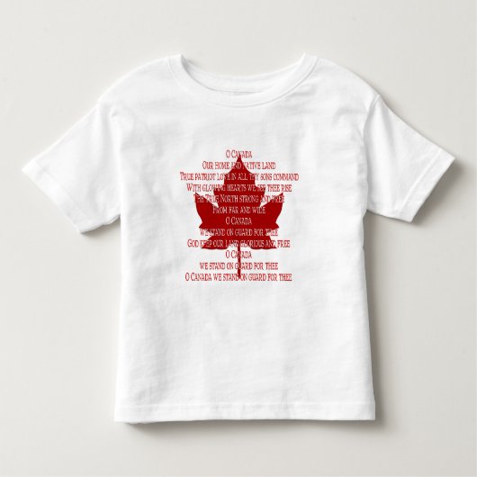 Baby Canada Anthem T - Shirt Souvenir Canada T-Shi (Vorderseite)