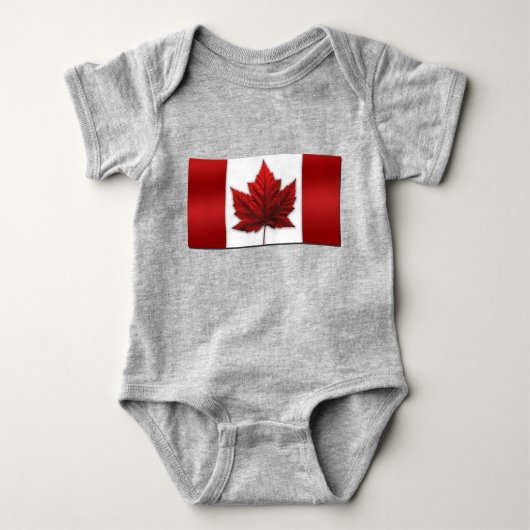 Baby Canada Flag Souvenir Bio One-Piece Baby Strampler (Vorderseite)