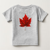 Baby Canada Flag Souvenir Bio One-Piece Baby T-shirt (Rückseite)
