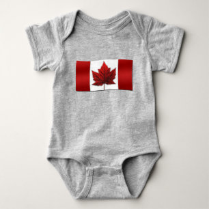 Baby Canada Flag Souvenir Bio One-Piece Strampler