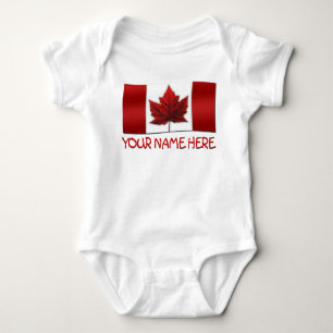 Baby Canada Flag Souvenir One-Piece Baby Bodysuit Strampler