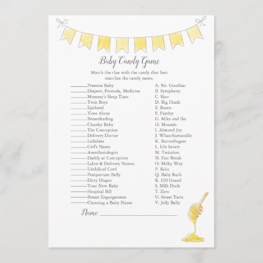 Baby Candy Game Boy Teddy Bear and Honey Card Programm (Vorderseite)