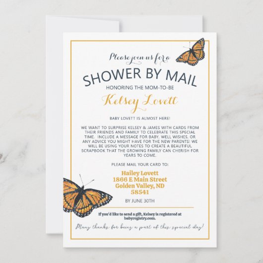 Baby-Card-Dusche per Mail Einladung (Vorderseite)