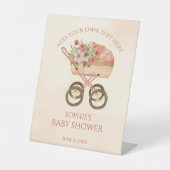 Baby Carriage Anpassbare Schild Babydusche (Vorderseite)