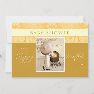 Baby Carriage Baby Shooter Invite - Golden Einladung