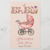 Baby Carriage Baby Shower Prediction Addiction Car (Rückseite)