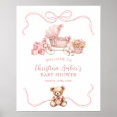 Baby Carriage Baby Shower Welcome Sign Poster (Vorne)