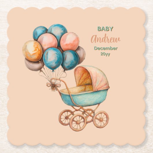 Baby Carriage Coaster Untersetzer (Vorderseite)