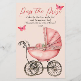 Baby Carriage Girl Baby Shower Pass das Preisspiel