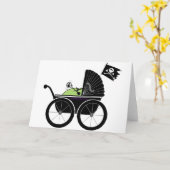 baby carriage karte (Gelbe Blume)