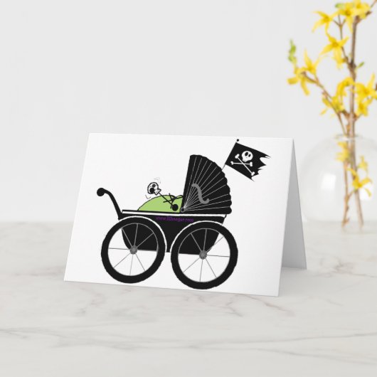 baby carriage karte (Gelbe Blume)