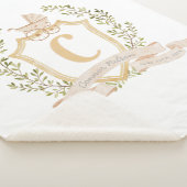 Baby Carriage Monogram "C" Kinderzimmer Baby Blank Sherpadecke (3/4)