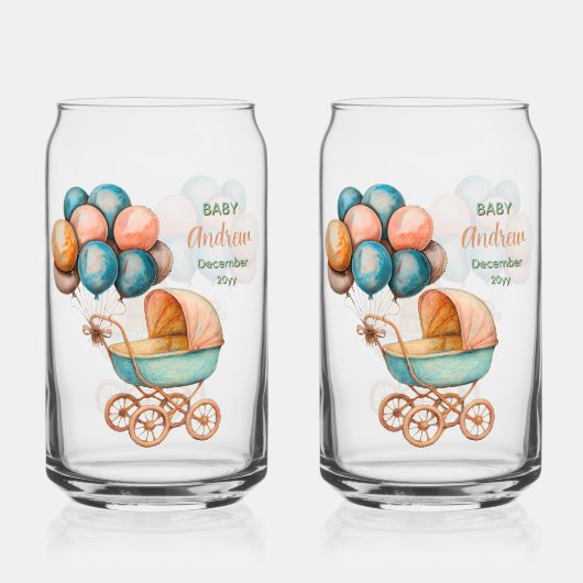 Baby Carriage Soda Glass Dosenglas (Vorderseite)
