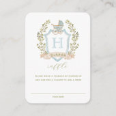 Baby Carriage Wappen | Einschließung des Windelwin Begleitkarte (Vorderseite)