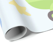 Baby Carrier- Boy Baby Dusche Geschenkpapier (Rolleneckpunkt)