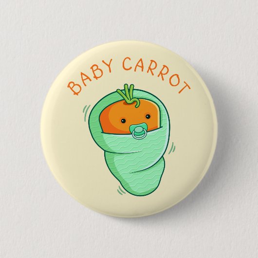 Baby Carrot Pun Button (Vorderseite)