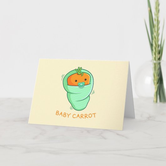 Baby Carrot Pun Karte (Vorderseite)