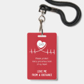 Baby Carsitz CHD Alert-Abzeichen Ausweis (Vorderseite mit Schlüsselband)