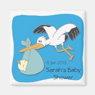Baby-Cartoon-Babyduschenmagnet des Storchs Magnet