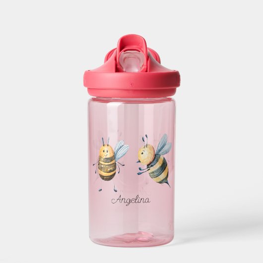 Baby Cartoon Bees Personalisiert Trinkflasche (Vorne)
