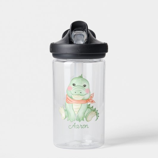 Baby Cartoon Dinosaur Personalisiert Trinkflasche (Vorne)