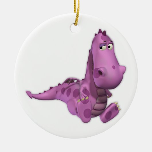Baby Cartoon Dragons: Smoky Keramikornament (Vorne)