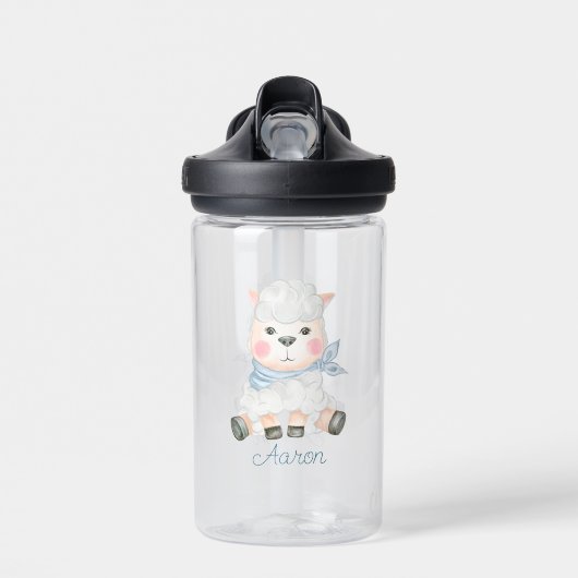 Baby Cartoon Lamb Personalisiert Trinkflasche (Vorne)