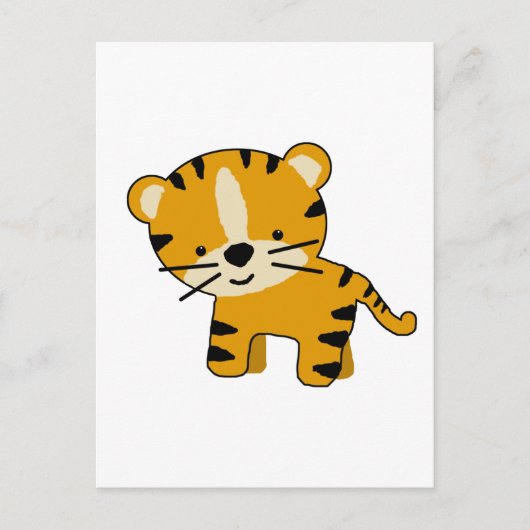 Baby Cartoon Tiger Boy Postkarte (Vorderseite)