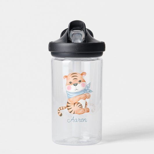 Baby Cartoon Tiger Personalisiert Trinkflasche (Vorne)