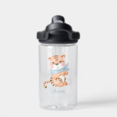 Baby Cartoon Tiger Personalisiert Trinkflasche (Rückseite)