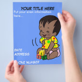 Baby Cartoon to Personalize - Flyer (Hand)