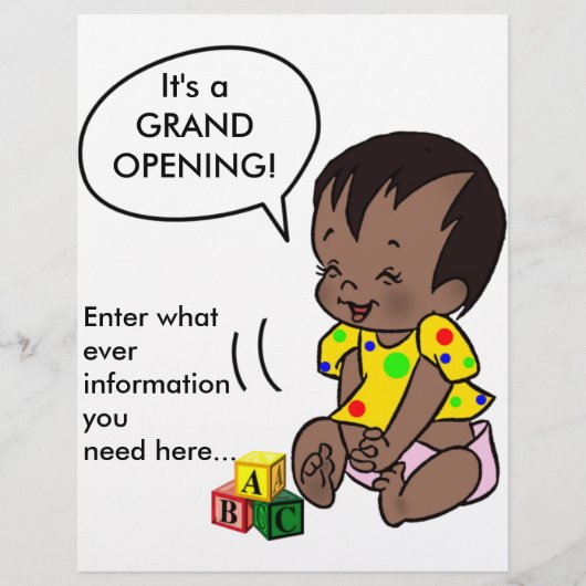 Baby Cartoon to Personalize - Flyer (Vorne)