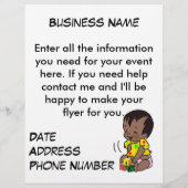 Baby Cartoon to Personalize - Flyer (Hinten)